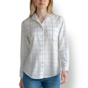 4/$20 Sandra Ingrish Pastel Plaid Button-Front Shirt Size 6
